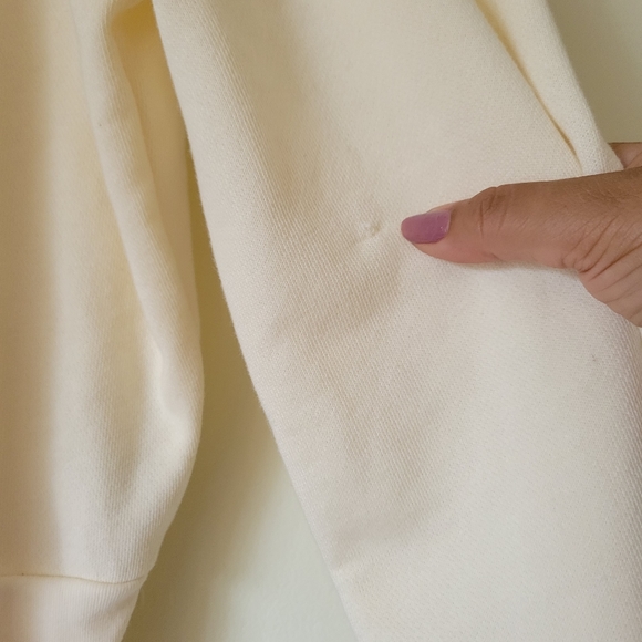 Madewell Bubble-Sleeve Hoodie Crop Sweatshirt - Picture 8 of 8